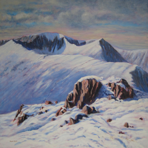 Helvellyn from Place Fell, oil, 80x80cm
