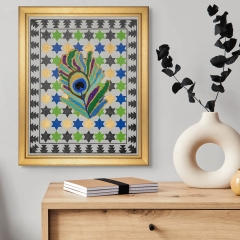 RWH-Original-art-painting-peacock-feather-spanish-Roy-W-Hughes Peacock feather Spanish by Roy W Hughes