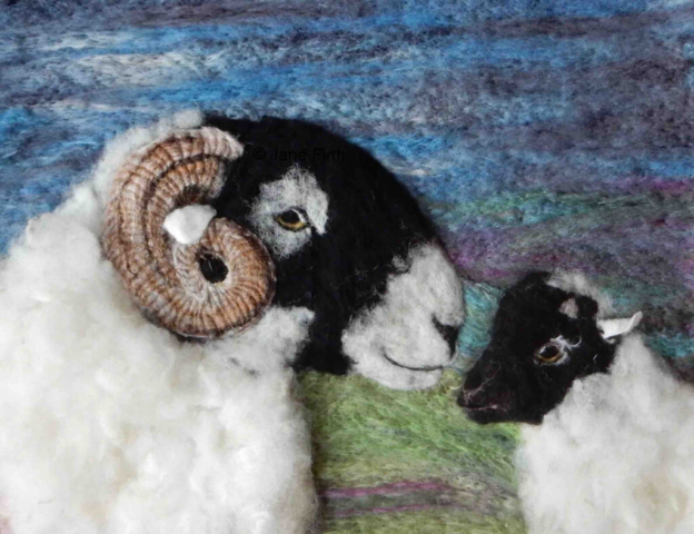 Swaledale ewe and lamb