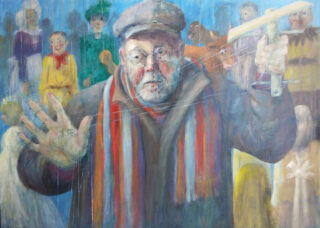 ‘Weaver of Dreams’ Pen & Oil on Canvas Paper 46.5x65cm