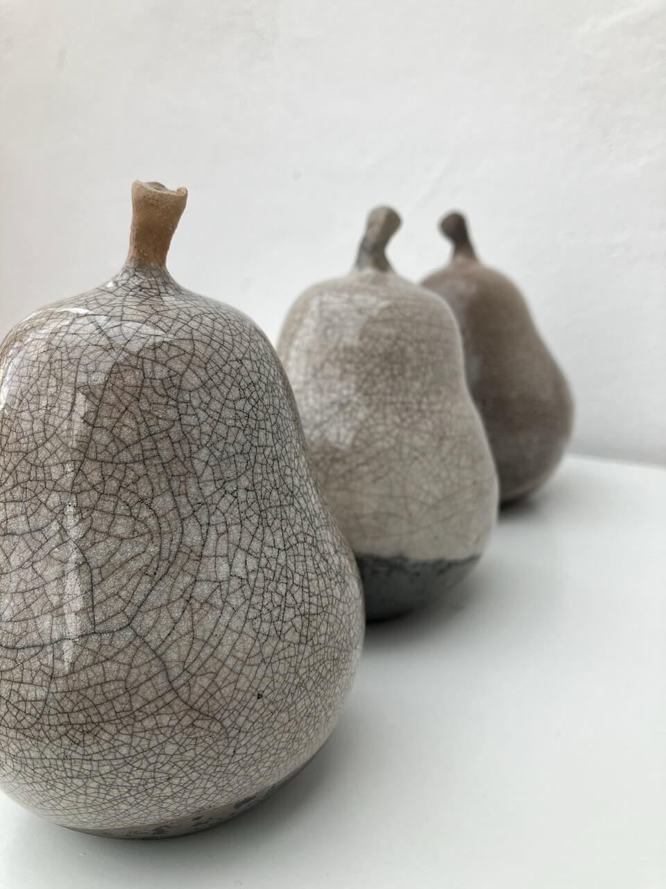 Raku pears by Ullswater Ceramics